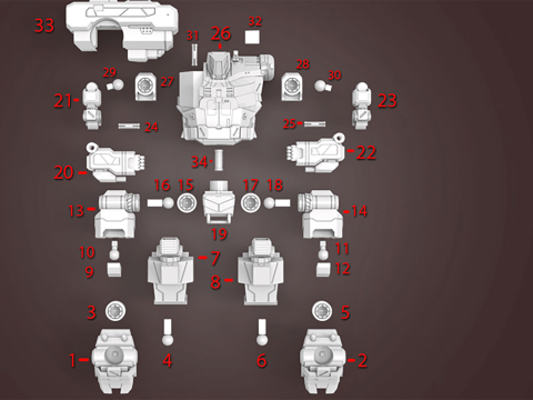 MWO Hunchback Ready To Print 3D Baskı Modeli