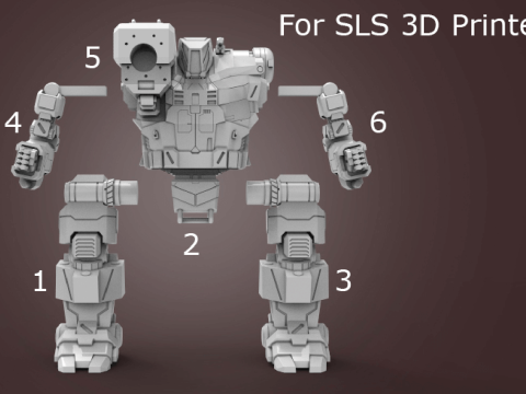 MWO Hunchback Ready To Print 3D Baskı Modeli