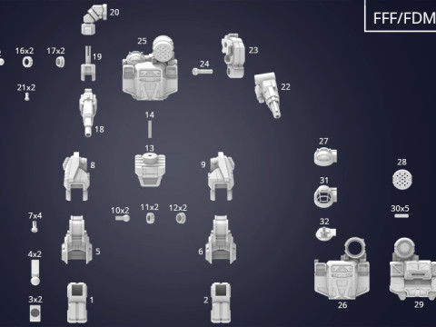 MWO Thor Summoner Ready To Print Model Cetak 3D