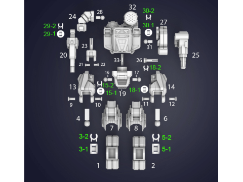 MWO Thor Summoner Ready To Print Model Cetak 3D