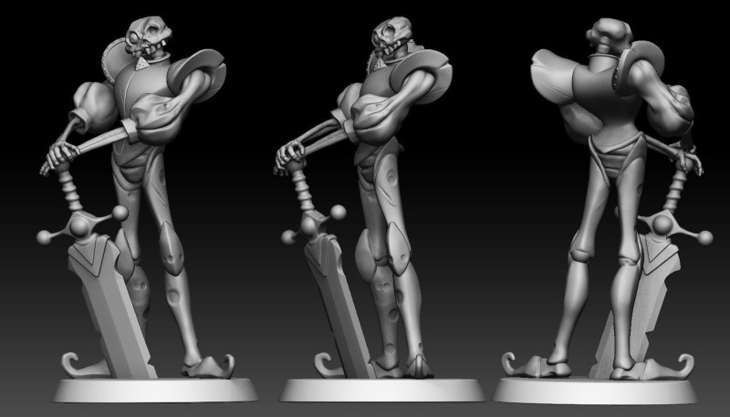 Medievil Fanart Statue Ready To Prin 3D 打印模型 .c4d .max .obj .3ds .fbx .stl .blend