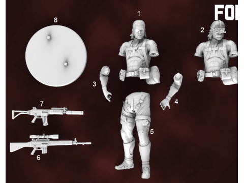 Metal Gear Solid prêt à imprimer Modèles 3D en vedette