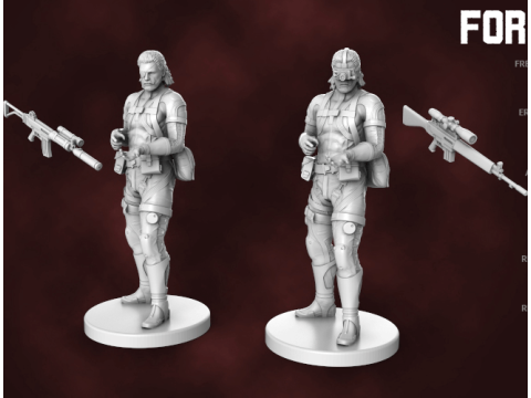 Metal Gear Solid prêt à imprimer Modèles 3D en vedette