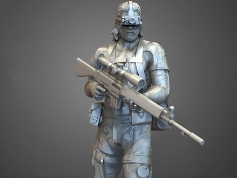 Metal Gear Solid prêt à imprimer Modèles 3D en vedette