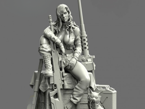 Sniperwolf Metal Gear готов к печати 3D Принт Модель