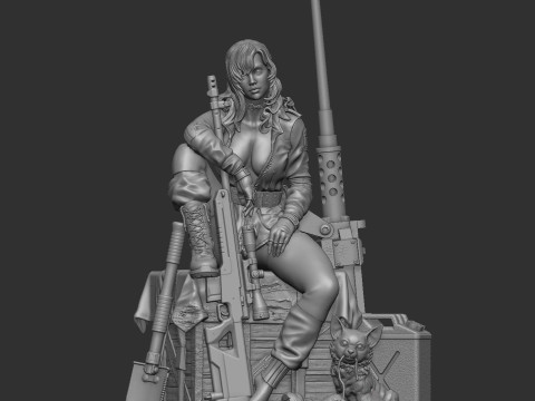 Sniperwolf Metal Gear готов к печати 3D Принт Модель