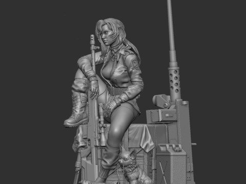 Sniperwolf Metal Gear готов к печати 3D Принт Модель