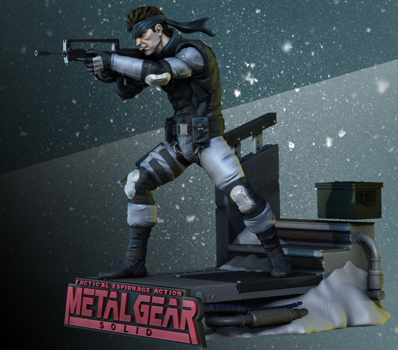 Metal Gear Solid 1 - Snake Ready To Print Modèles 3D en vedette .c4d .max .obj .3ds .fbx .stl .blend 