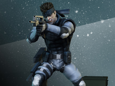 Metal Gear Solid 1 - Snake Ready To Print Modèles 3D en vedette