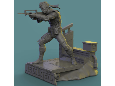 Metal Gear Solid 1 - Snake Ready To Print Modèles 3D en vedette