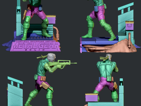 Metal Gear Solid 1 - Snake Ready To Print Modèles 3D en vedette