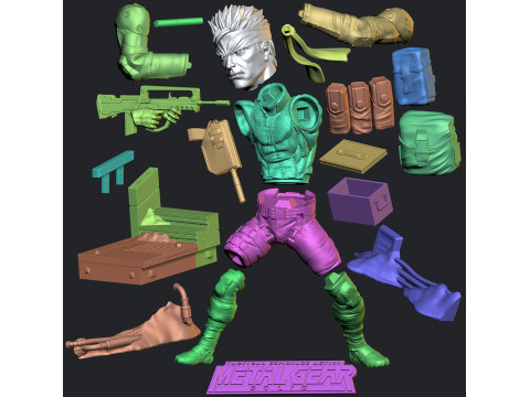 Metal Gear Solid 1 - Snake Ready To Print Modèles 3D en vedette