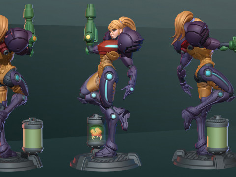 Varia Suit Samus Aran Ready To Print Model Cetak 3D