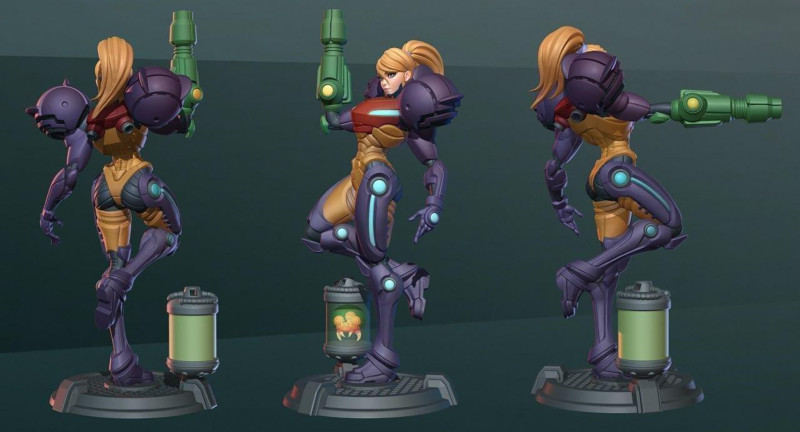 Samus Armor Ready To Print Model do druku 3D .c4d .max .obj .3ds .fbx .stl .blend