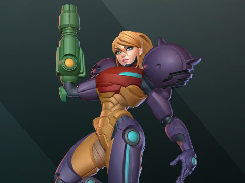 Samus Armor Ready To Print Model do druku 3D