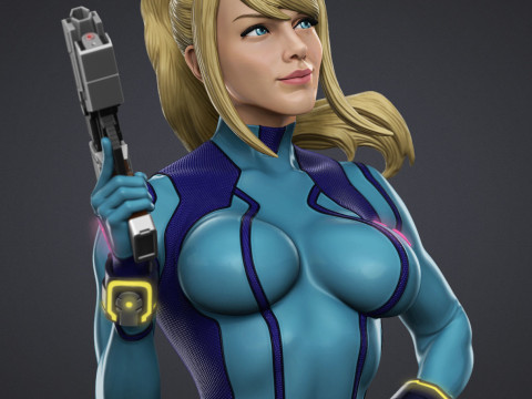 Samus Zero Suit Ready To Print 3D Print Model