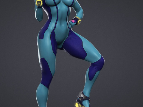 Samus Zero Suit Ready To Print Modèles 3D en vedette