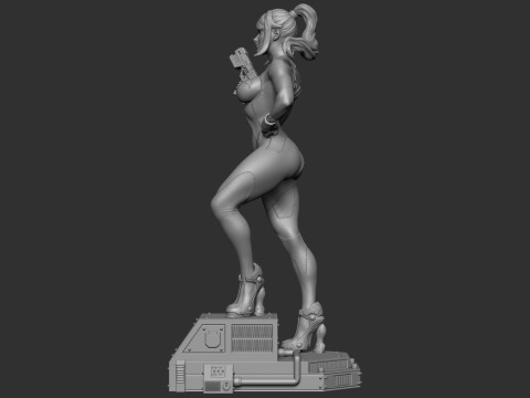 Samus Zero Suit Ready To Print Modèles 3D en vedette