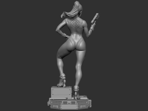 Samus Zero Suit Ready To Print Modèles 3D en vedette