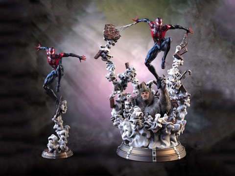 Miles Morales Spider Man Ready To Print 3D Print Model