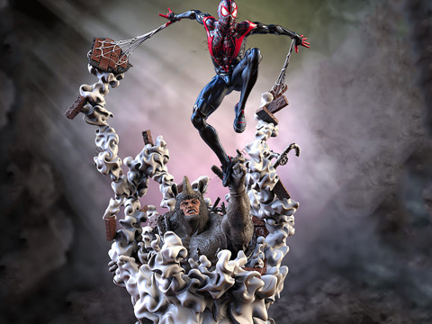 Miles Morales Spider Man Ready To Print 3D Druckmodell