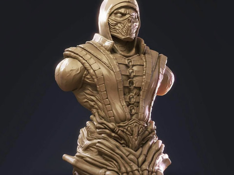 Scorpion Bust - Tsaber Ready To Print 3D Print Model