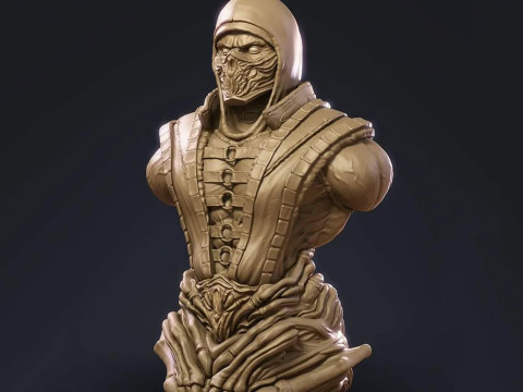 Scorpion Bust - Tsaber Ready To Print 3D Print Model