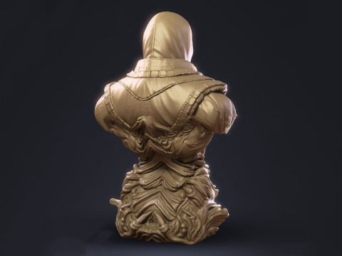 Scorpion Bust - Tsaber Ready To Print 3D Print Model