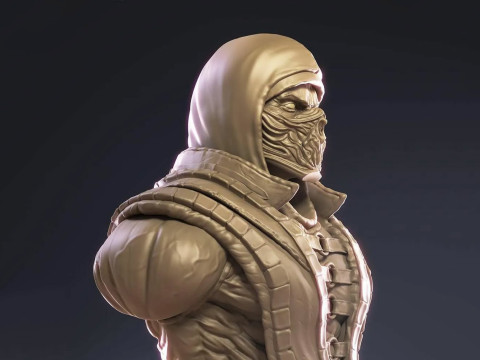 Scorpion Bust - Tsaber Ready To Print 3D Print Model
