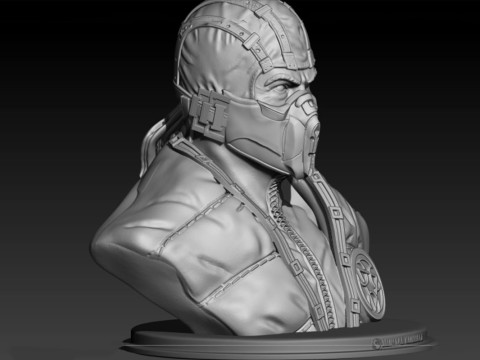 Sub Zero Bust Maikel Santos Ready To Print Model Cetak 3D