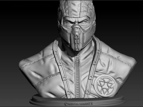 Sub Zero Bust Maikel Santos Ready To Print Model Cetak 3D
