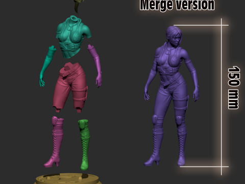 Sonya Blade Ready To Print 3D-Druckmodell