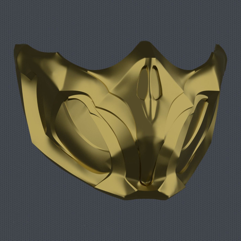Scorpion Mask MK11 Ready To Print 3Dプリントモデル .c4d .max .obj .3ds .fbx .stl .blend