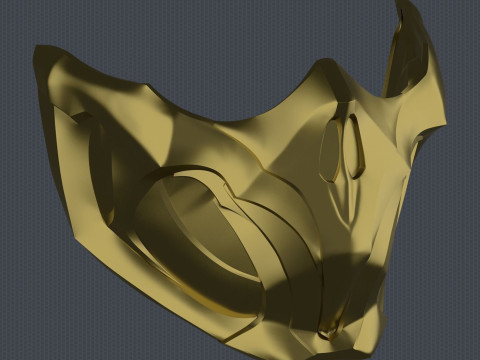 Scorpion Mask MK11 Ready To Print Model Cetak 3D
