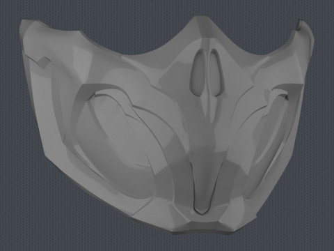Scorpion Mask MK11 Ready To Print Model Cetak 3D