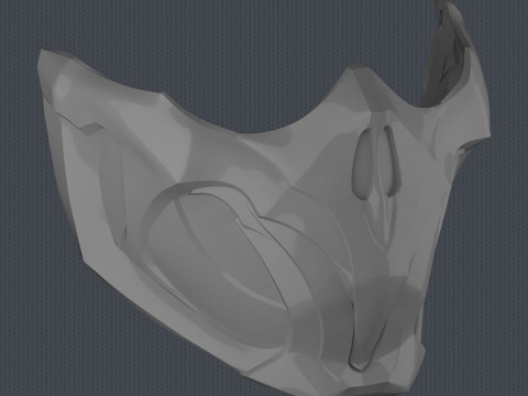 Scorpion Mask MK11 Ready To Print Model Cetak 3D