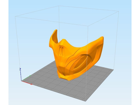 Scorpion Mask MK11 Ready To Print Model Cetak 3D