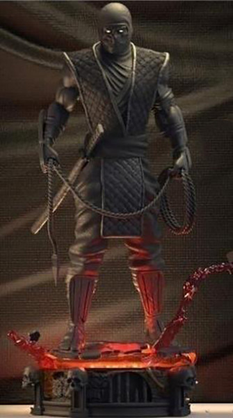 Scorpion Mortal Kombat Ready To Print 3D Baskı Modeli .c4d .max .obj .3ds .fbx .stl .blend