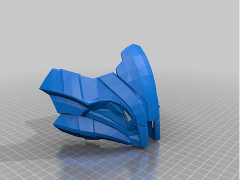 Reptile Mortal Kombat MKX Mask V3 Ready To Print 3Dプリントモデル