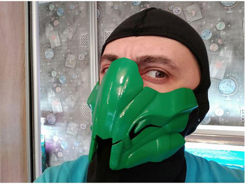 Reptile Mortal Kombat MKX Mask V3 Ready To Print 3Dプリントモデル