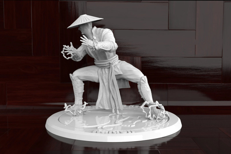 Mortal Kombat Raiden Ready To Print 3D Принт Модель .c4d .max .obj .3ds .fbx .stl .blend