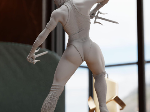 Mileena Mortal Kombat Ready To Print 3D 打印模型
