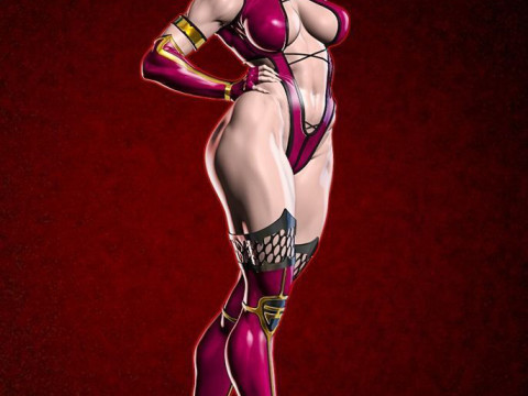Mileena Mortal Kombat Ready To Print 3D 打印模型