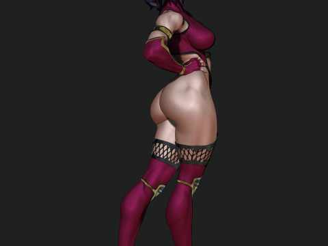 Mileena Mortal Kombat Ready To Print 3D 打印模型