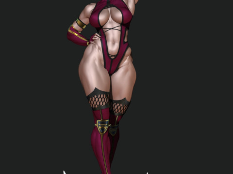 Mileena Mortal Kombat Ready To Print 3D 打印模型