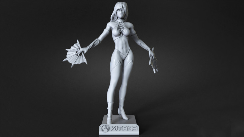 Kitana Ready To Print Modèles 3D en vedette .c4d .max .obj .3ds .fbx .stl .blend