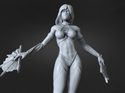 Kitana Ready To Print Modèles 3D en vedette