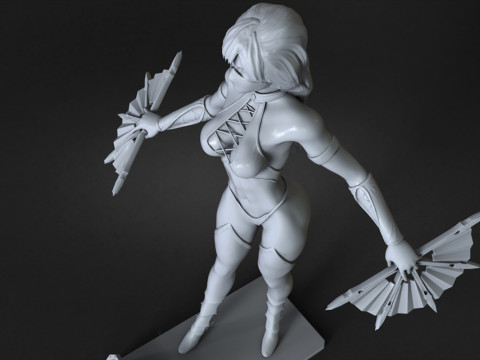 Kitana Ready To Print Modèles 3D en vedette