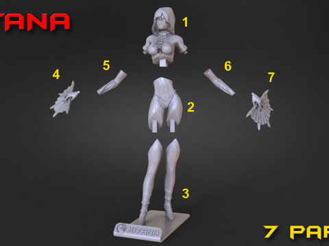 Kitana Ready To Print Modèles 3D en vedette