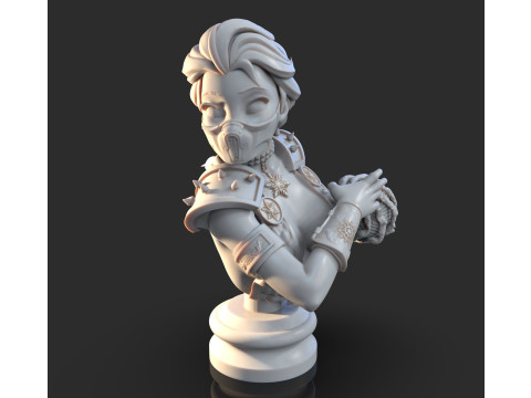 Bust Elsa Sub Zero Ready To Print 3D 프린트 모델